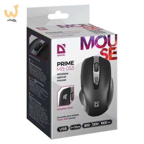 DEFENDER MYSZ PRIME MB-053 RF SILENT CZARNA OPTICAL DEFENDER MYSZ PRIME MB-053 RF SILENT CZARNA OPTICAL