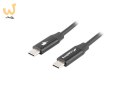 LANBERG KABEL USB-C 2.0 M/M 1M PREMIUM QC 4.0 POWER DELIVERY 60W CZARNY CA-CMCM-40CU-0010-BK
