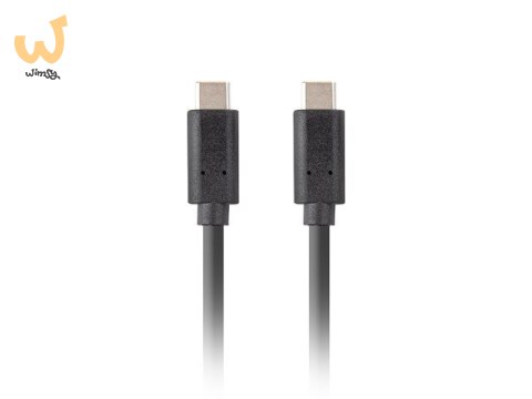LANBERG KABEL USB-C M/M 3.2 GEN2 1M 10GB/S PD100W CA-CMCM-32CU-0010-BK LANBERG KABEL USB-C M/M 3.2 GEN2 1M 10GB/S PD100W CA-CMCM-32CU-0010-BK