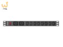 LANBERG LISTWA ZASILAJĄCA RACK 19" PDU PDU-02I1908I-0200-C20-BK (1U, 16A, 2X C19, 8X IEC C13, 2M, WTYK C20)