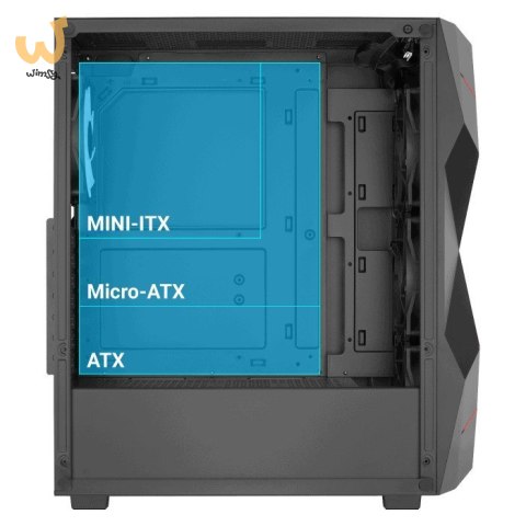 Obudowa AEROCOOL PGS VOLCAN-G-BK-v1 Obudowa AEROCOOL PGS VOLCAN-G-BK-v1