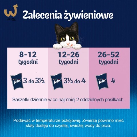 Purina Felix Fantastic Junior Kurczak - mokra karma dla kota - 85 g Purina Felix Fantastic Junior Kurczak - mokra karma dla kota - 85 g