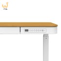Biurko ACTIVEJET z elektryczną regulacją wysokości 140x70 ET119W-C biały/dąb