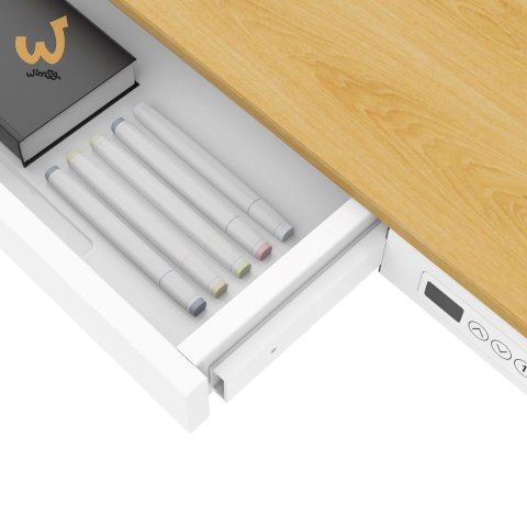 Biurko ACTIVEJET z elektryczną regulacją wysokości 140x70 ET119W-C biały/dąb Biurko ACTIVEJET z elektryczną regulacją wysokości 140x70 ET119W-C biały/dąb