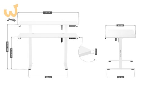 Biurko elektryczne MA-Leader 7.0 White Biurko elektryczne MA-Leader 7.0 White