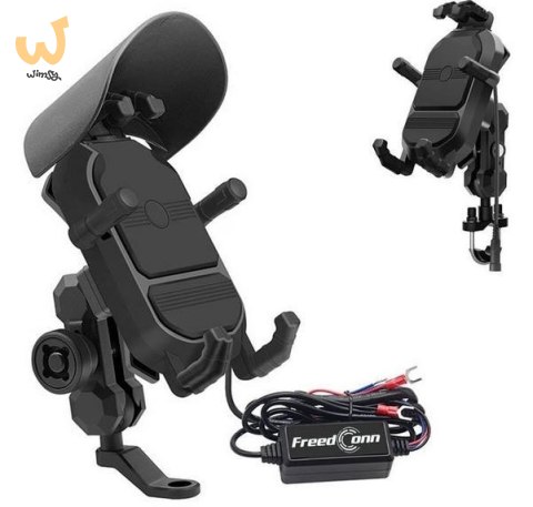 Uchwyt na telefon i ładowarka indukcyjna FreedConn MC29 15W + USB Uchwyt na telefon i ładowarka indukcyjna FreedConn MC29 15W + USB