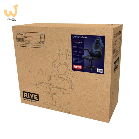 Fotel gamingowy TRUST GXT703B RIYE GAMING CHAIR BLUE Fotel gamingowy TRUST GXT703B RIYE GAMING CHAIR BLUE