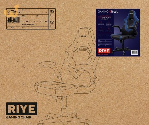Fotel gamingowy TRUST GXT703B RIYE GAMING CHAIR BLUE Fotel gamingowy TRUST GXT703B RIYE GAMING CHAIR BLUE