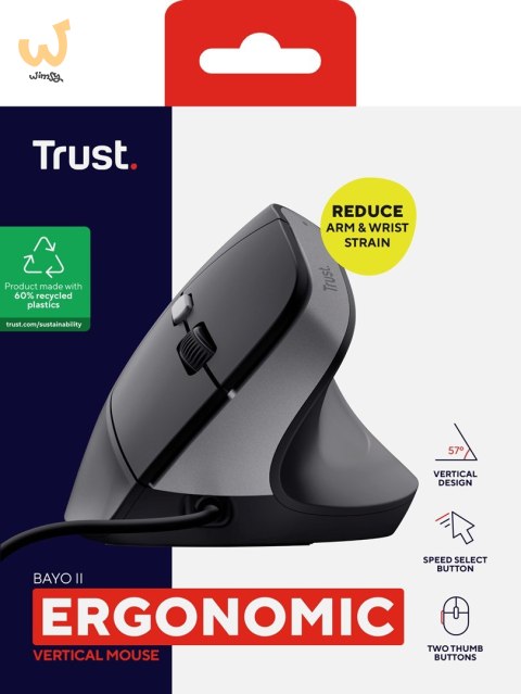 Mysz TRUST BAYO II ERGONOMIC MOUSE BLK (25144) Mysz TRUST BAYO II ERGONOMIC MOUSE BLK (25144)