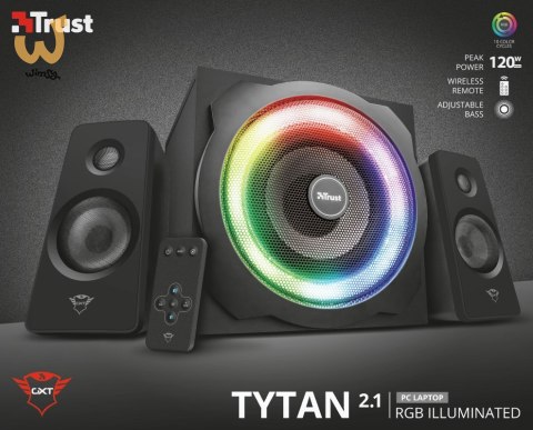 Zestaw głośników TRUST GXT 629 Tytan 2.1 RGB Black Zestaw głośników TRUST GXT 629 Tytan 2.1 RGB Black