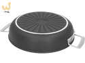 Głęboka patelnia tytanowa z 2 uchwytami i pokrywką DEMEYERE Alu Pro 5 40851-176-0 - 28 cm