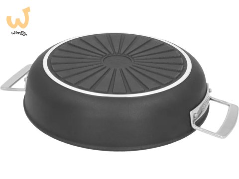 Głęboka patelnia tytanowa z 2 uchwytami i pokrywką DEMEYERE Alu Pro 5 40851-176-0 - 28 cm Głęboka patelnia tytanowa z 2 uchwytami i pokrywką DEMEYERE Alu Pro 5 40851-176-0 - 28 cm