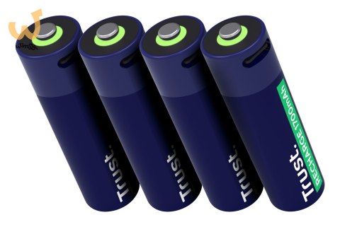 Baterie AA Trust USB-C RECHARGEABLE BATTERIES 4P Baterie AA Trust USB-C RECHARGEABLE BATTERIES 4P