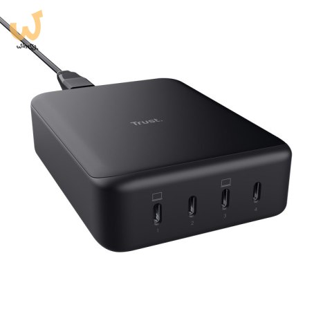 Ładowarka Trust MAXO 240W GaN 4-port USB-C Black Ładowarka Trust MAXO 240W GaN 4-port USB-C Black