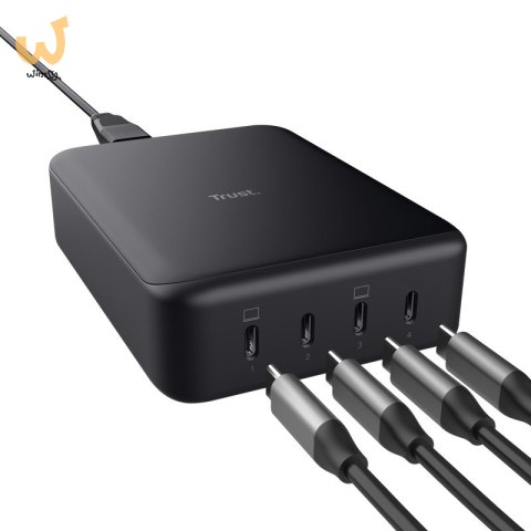 Ładowarka Trust MAXO 240W GaN 4-port USB-C Black Ładowarka Trust MAXO 240W GaN 4-port USB-C Black