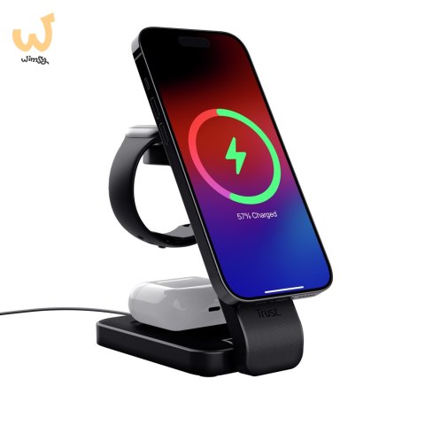 Magnetic Charge Stand Trust Viro 3-in-1 Wireless Black Magnetic Charge Stand Trust Viro 3-in-1 Wireless Black