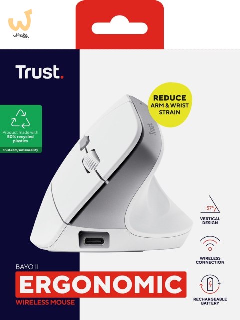 Mysz Trust BAYO II ERGONOMIC WIRELESS White Mysz Trust BAYO II ERGONOMIC WIRELESS White