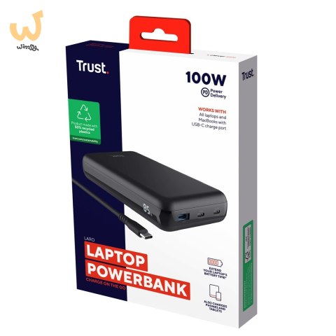 Powerbank do laptopa Trust Laro 100W Black Powerbank do laptopa Trust Laro 100W Black
