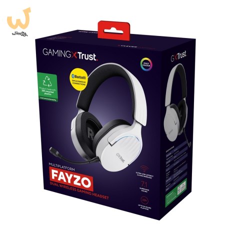 Słuchawki gamingowe Trust GXT 491W FAYZO WIRELESS White Słuchawki gamingowe Trust GXT 491W FAYZO WIRELESS White