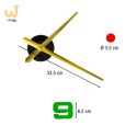 Zegar ścienny naklejany DIY regulowany 80-90 cm złote wskazówki kolorowy 4 cyfry