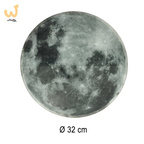 Zegar ścienny planeta księżyc z wyświetlaczem LED 32 cm szary Zegar ścienny planeta księżyc z wyświetlaczem LED 32 cm szary