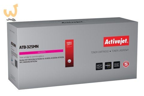 Activejet ATB-325MN Toner (zamiennik Brother TN-325M; Supreme; 3500 stron; czerwony) Activejet ATB-325MN Toner (zamiennik Brother TN-325M; Supreme; 3500 stron; czerwony)