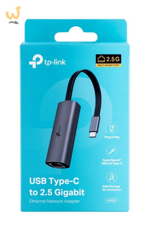 Karta sieciowa TP-LINK UE302C USB Type-C to 2.5 Gigabit Ethernet Network Adapter Karta sieciowa TP-LINK UE302C USB Type-C to 2.5 Gigabit Ethernet Network Adapter