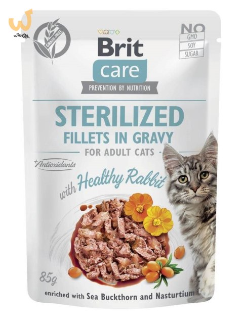 BRIT Care Cat Sterilized Rabbit Pouch - mokra karma dla kota - 85 g BRIT Care Cat Sterilized Rabbit Pouch - mokra karma dla kota - 85 g