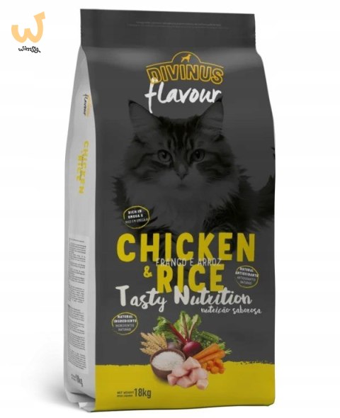 Divinus FLAVOUR dla kota kurczak z ryżem 18 kg Divinus FLAVOUR dla kota kurczak z ryżem 18 kg