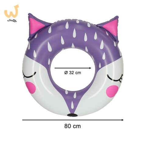 Kółko do pływania koło dmuchane lisek 80cm max 60kg Kółko do pływania koło dmuchane lisek 80cm max 60kg