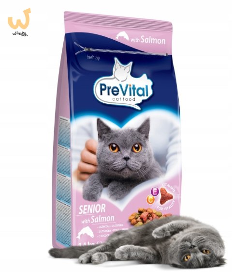 PREVITAL łosoś senior karma sucha dla kotów 1,4kg PREVITAL łosoś senior karma sucha dla kotów 1,4kg