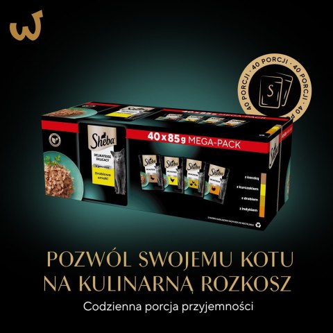 SHEBA Delicacy drobiowe smaki w galarecie- Drób - Mokra karma dla kota - 40x85g SHEBA Delicacy drobiowe smaki w galarecie- Drób - Mokra karma dla kota - 40x85g