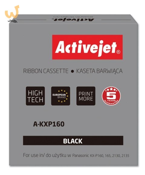 Activejet A-KXP160 Taśma barwiąca (zamiennik Panasonic KXP160; Supreme; czarny) Activejet A-KXP160 Taśma barwiąca (zamiennik Panasonic KXP160; Supreme; czarny)