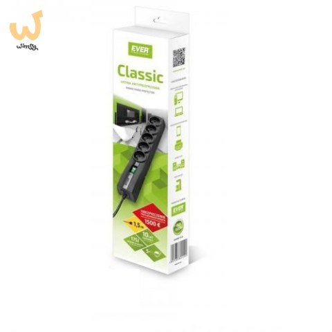 Listwa antyprzepięciowa Ever Classic 1,5m (kolor czarny) (T/LZ09-CLA015/0000) Listwa antyprzepięciowa Ever Classic 1,5m (kolor czarny) (T/LZ09-CLA015/0000)