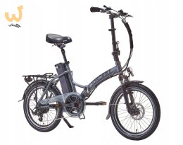 JOBOBIKE Sam - Składany Rower Elektryczny Miejski Dla Seniora 250W Szary