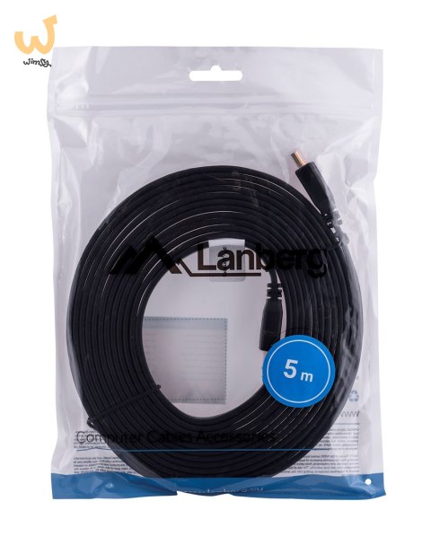 Kabel Lanberg CA-HDMI-21CU-0050-BK (HDMI M - HDMI M; 5m; kolor czarny) Kabel Lanberg CA-HDMI-21CU-0050-BK (HDMI M - HDMI M; 5m; kolor czarny)