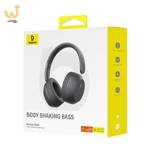 Słuchawki bezprzewodowe Baseus Bass 35 Max (szary) Słuchawki bezprzewodowe Baseus Bass 35 Max (szary)
