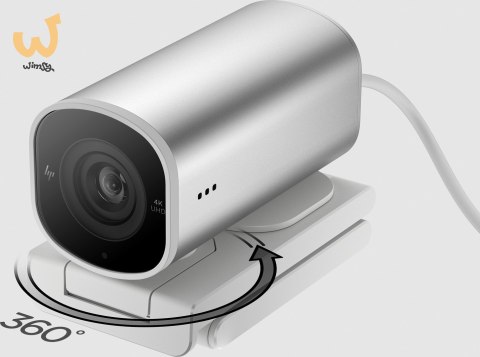 Kamera internetowa HP 960 4K Streaming Webcam USB srebrna 695J6AA Kamera internetowa HP 960 4K Streaming Webcam USB srebrna 695J6AA
