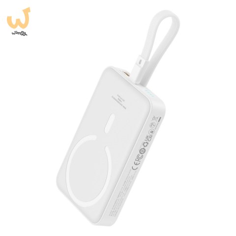 Powerbank Baseus Magnetic Mini Air Wireless 10000mAh 20W+kabel lightning (biały) Powerbank Baseus Magnetic Mini Air Wireless 10000mAh 20W+kabel lightning (biały)