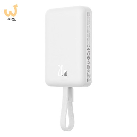 Powerbank Baseus Magnetic Mini Air Wireless 10000mAh 20W+kabel lightning (biały) Powerbank Baseus Magnetic Mini Air Wireless 10000mAh 20W+kabel lightning (biały)