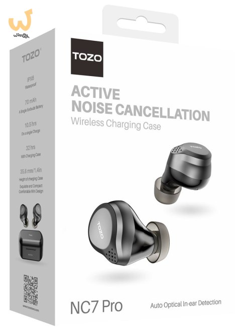 Słuchawki TWS TOZO NC7 Pro Black Słuchawki TWS TOZO NC7 Pro Black