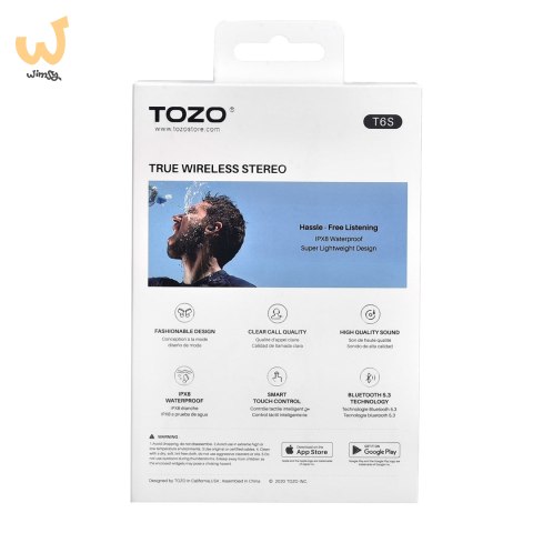 Słuchawki TWS TOZO T6S Black Słuchawki TWS TOZO T6S Black