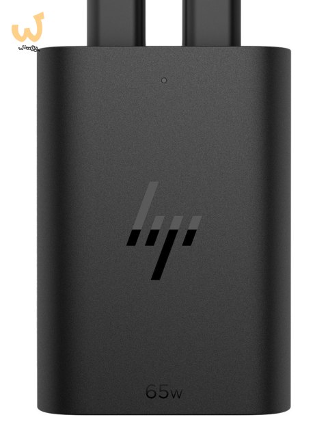 Zasilacz sieciowy HP 65W GaN Laptop Charger 2xUSB-C czarny 600Q7AA Zasilacz sieciowy HP 65W GaN Laptop Charger 2xUSB-C czarny 600Q7AA