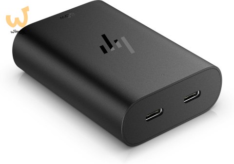 Zasilacz sieciowy HP 65W GaN Laptop Charger 2xUSB-C czarny 600Q7AA Zasilacz sieciowy HP 65W GaN Laptop Charger 2xUSB-C czarny 600Q7AA
