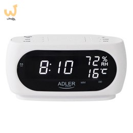 Budzik ADLER AD 1186 white