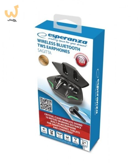 ESPERANZA SŁUCHAWKI DOUSZNE BLUETOOTH TWS SAGITTA EH231K ESPERANZA SŁUCHAWKI DOUSZNE BLUETOOTH TWS SAGITTA EH231K