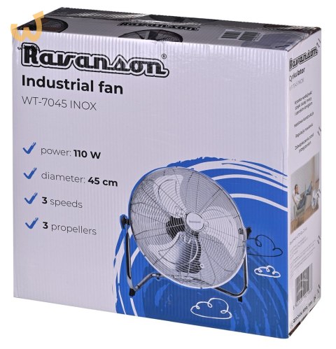 Wentylator podłogowy Ravanson WT-7045 (kolor inox) Wentylator podłogowy Ravanson WT-7045 (kolor inox)