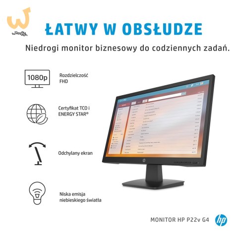Monitor HP P22v G4 21,5"FHD 5ms 250nits 60Hz HDMI Monitor HP P22v G4 21,5"FHD 5ms 250nits 60Hz HDMI