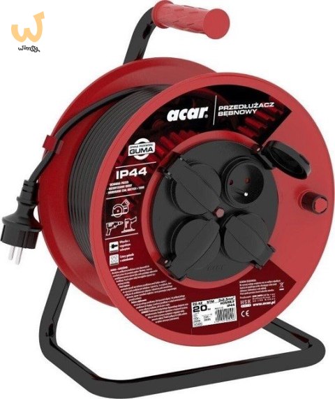 Przedłużacz zwijany Acar PZ-4Z/STM H05RR-F 3G2.5 20M