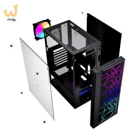 GEMBIRD OBUDOWA FORNAX 2500 MIDI-TOWER (1X USB 3.0, 2X USB 2.0, HD AUDIO, SZKLANY PANEL BOCZNY) CZARNA GEMBIRD OBUDOWA FORNAX 2500 MIDI-TOWER (1X USB 3.0, 2X USB 2.0, HD AUDIO, SZKLANY PANEL BOCZNY) CZARNA